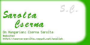 sarolta cserna business card